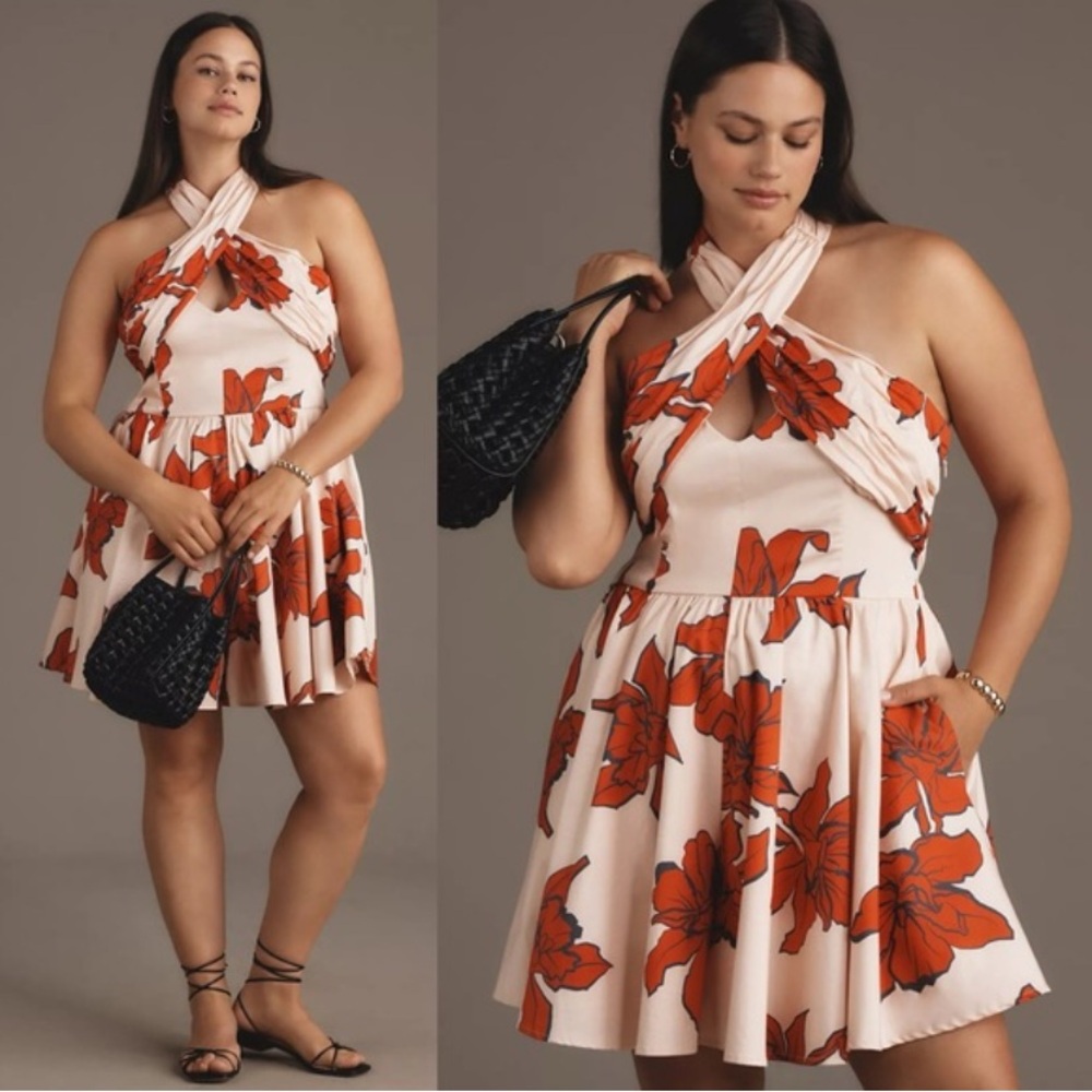 Anthropologie Hutch Wrap Halter Romper Womens XL